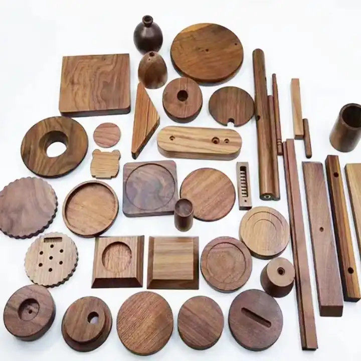Customized Wood CNC Parts with Painting and Polishing Surface Treatment